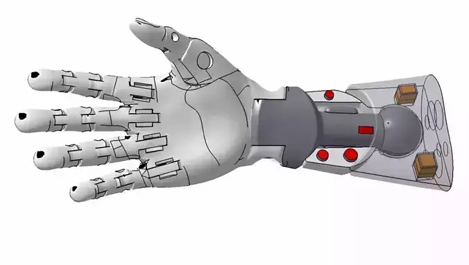 Articulated Hand 3D print model