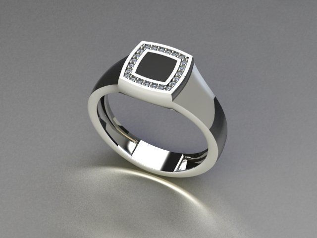 men ring jewelry 3D print model_1