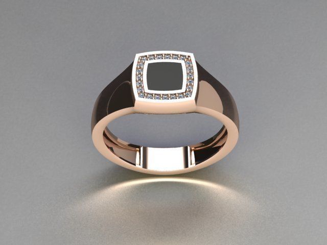 men ring jewelry 3D print model_2