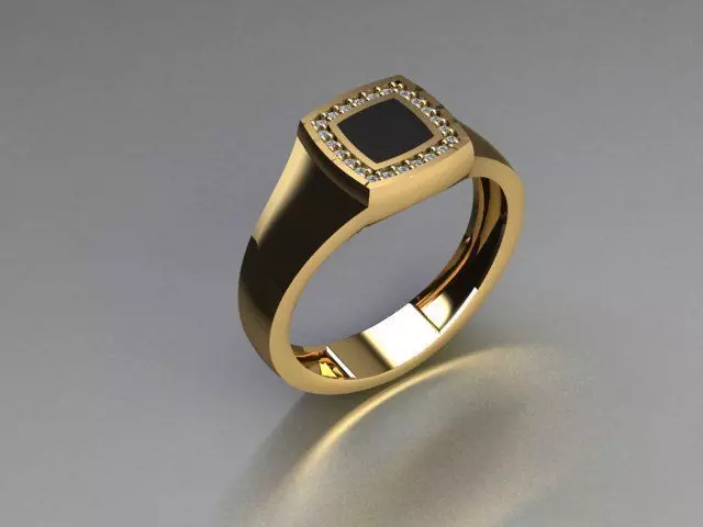 men ring jewelry 3D print model_0