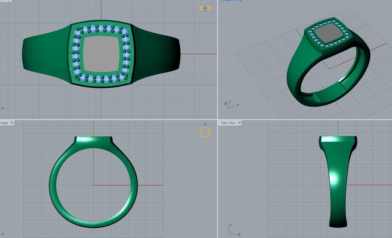 men ring jewelry 3D print model_3