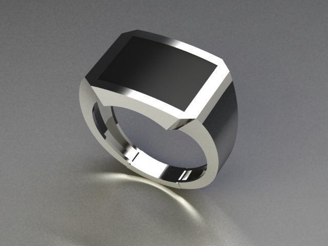 men ring jewelry 3D print model_1