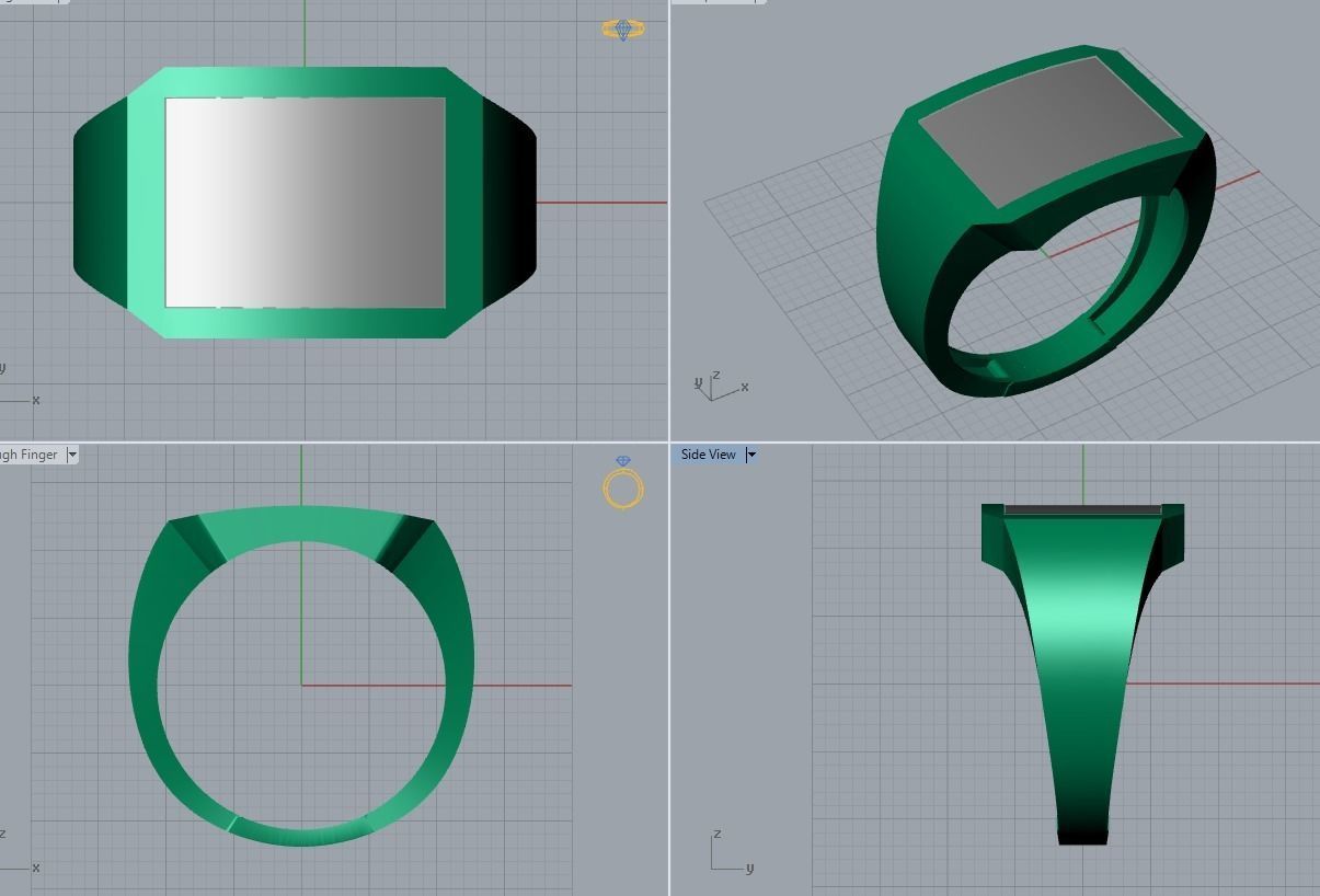 men ring jewelry 3D print model_3