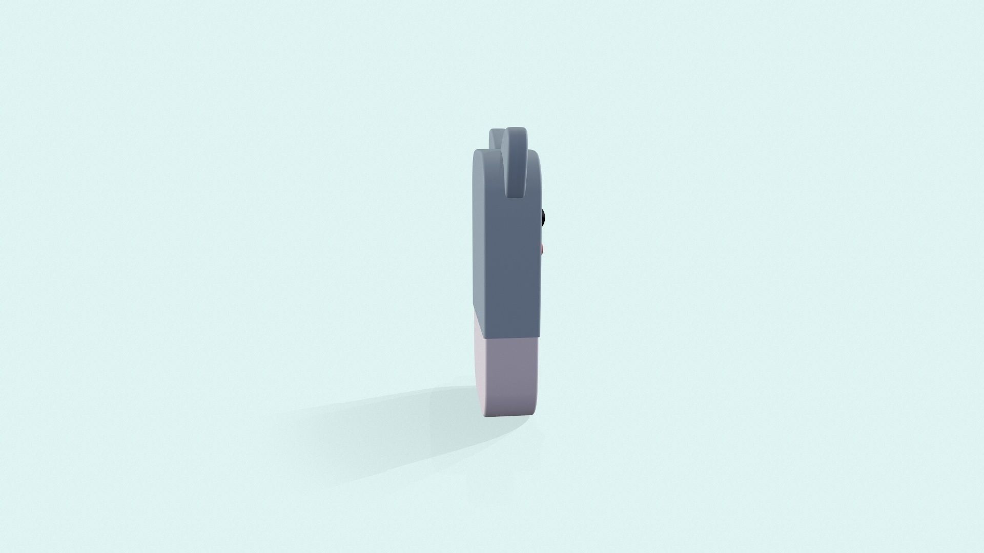 Rabbit Eraser Cute Low-poly 3D model_6