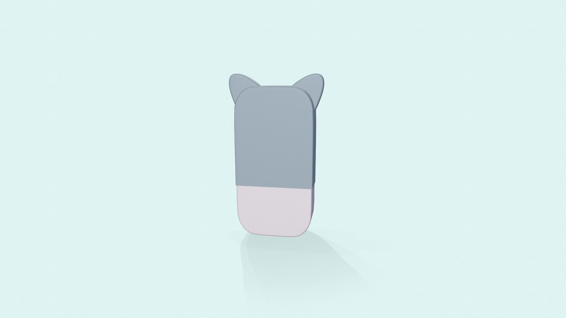 Rabbit Eraser Cute Low-poly 3D model_4
