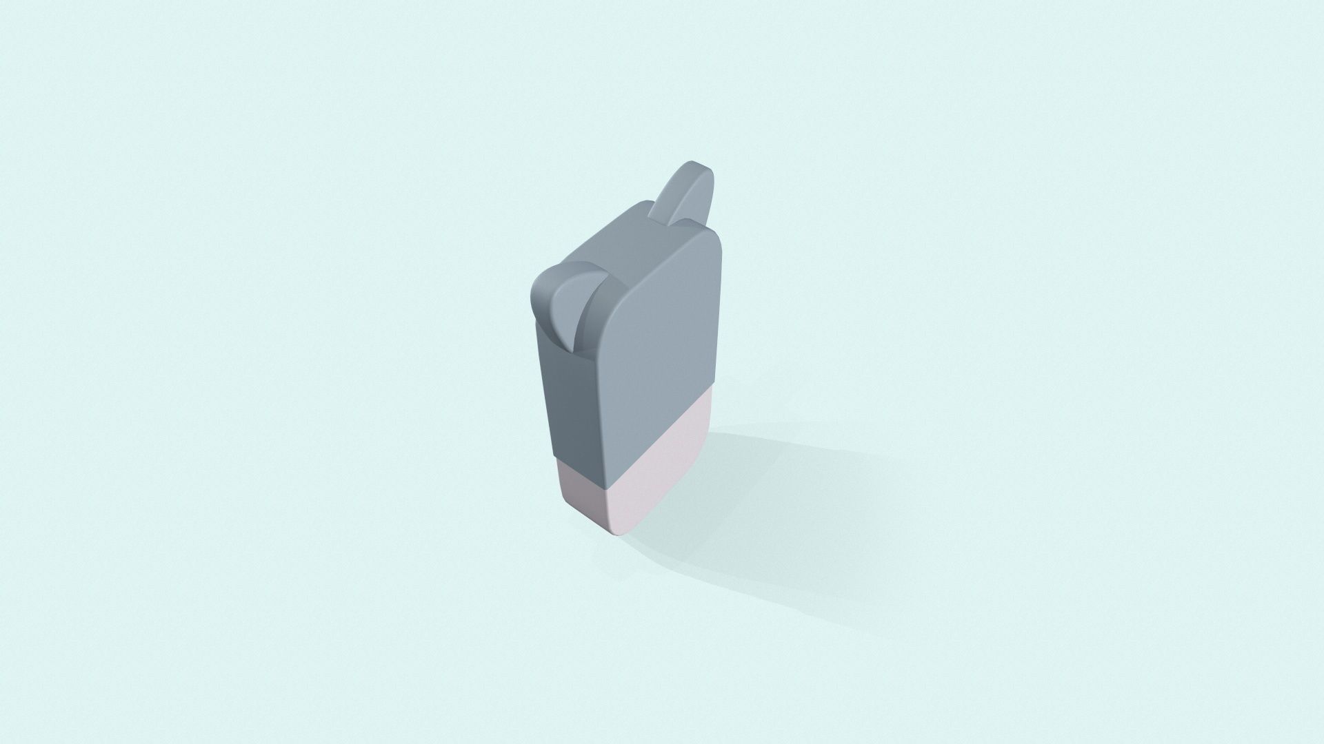 Rabbit Eraser Cute Low-poly 3D model_11