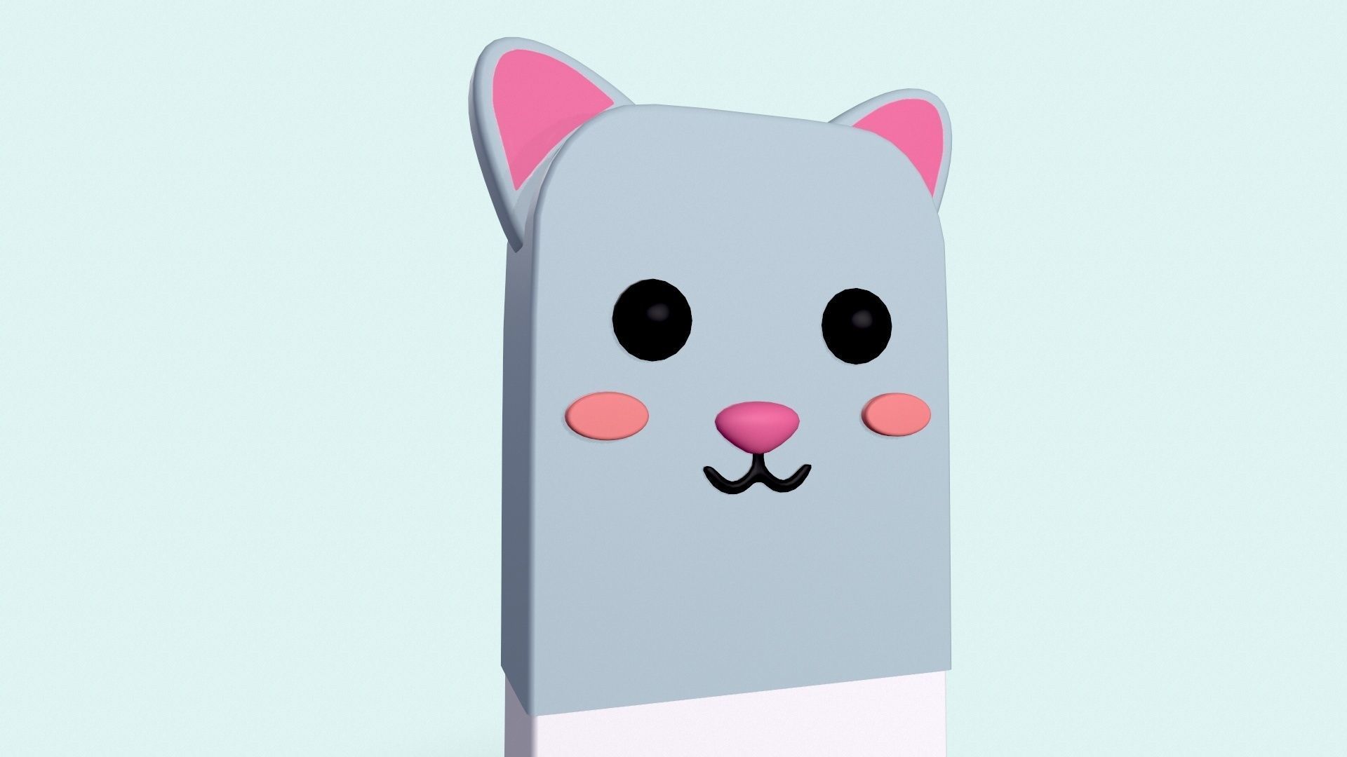 Rabbit Eraser Cute Low-poly 3D model_22