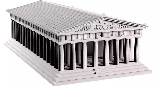 Parthenon greek temple 3D model