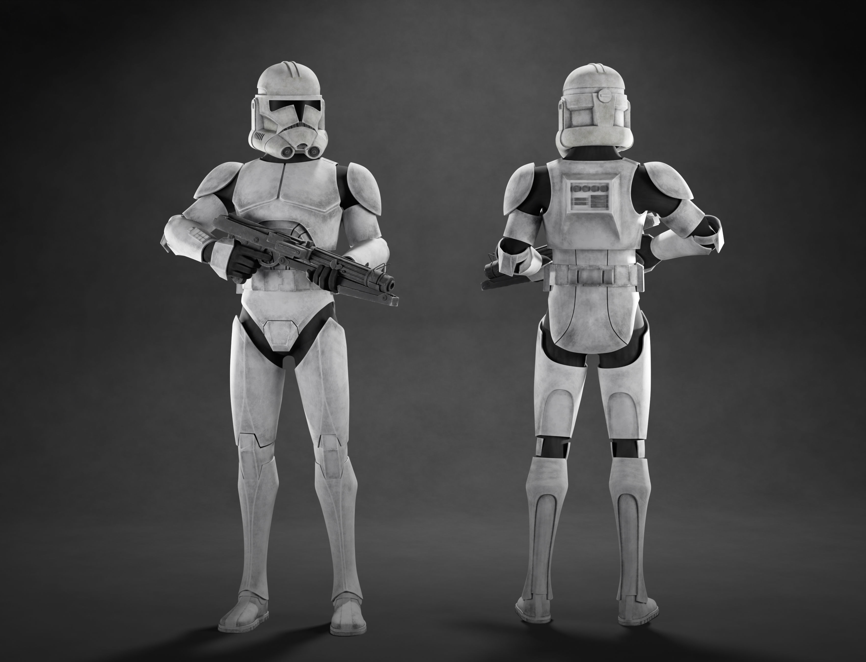 Clone Trooper - Full Character Rig 3D model_3