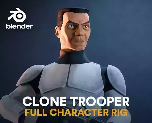 Clone Trooper - Full Character Rig 3D model