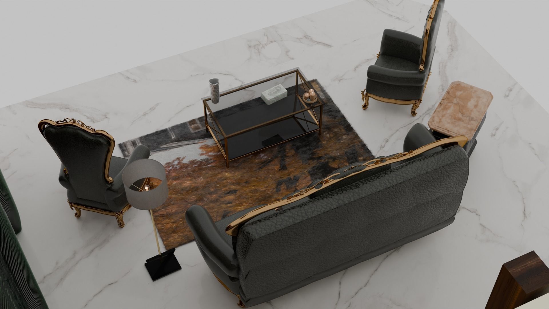classic sofa design 3D model_13