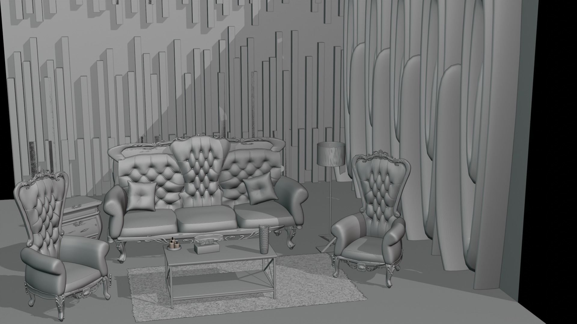 classic sofa design 3D model_11