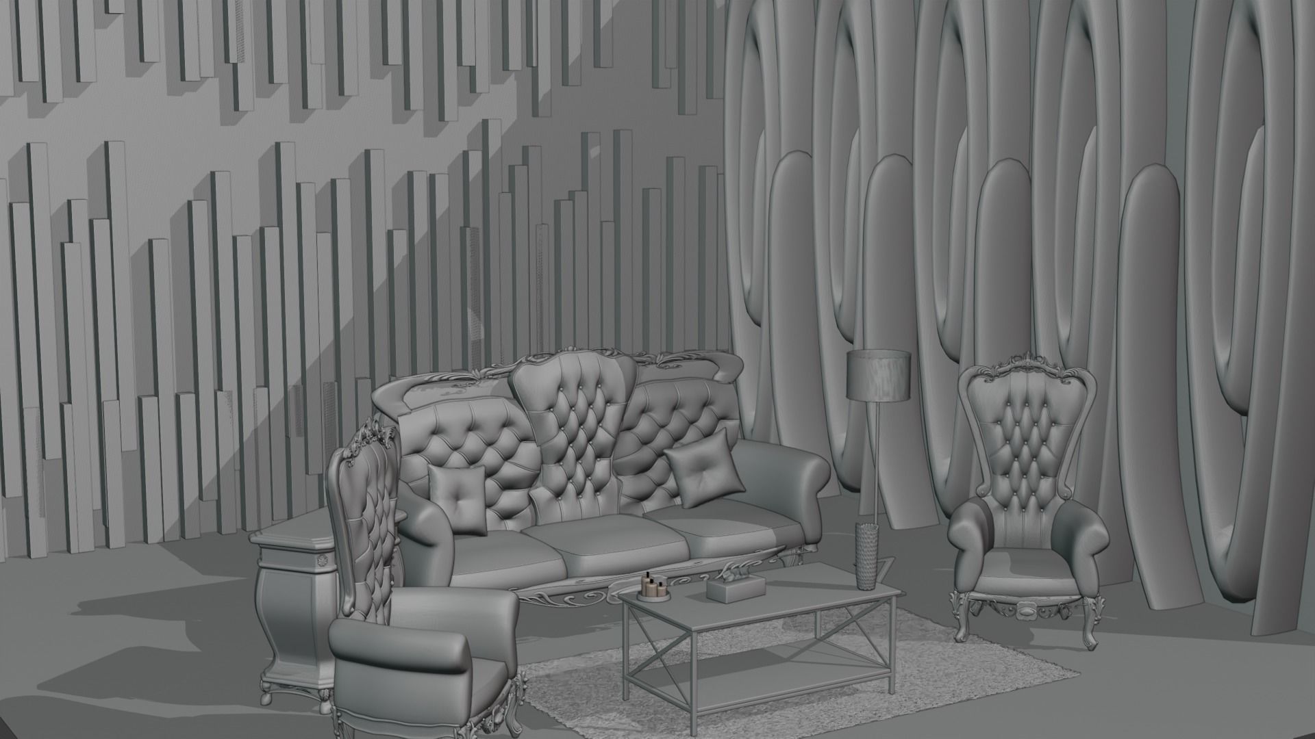 classic sofa design 3D model_10