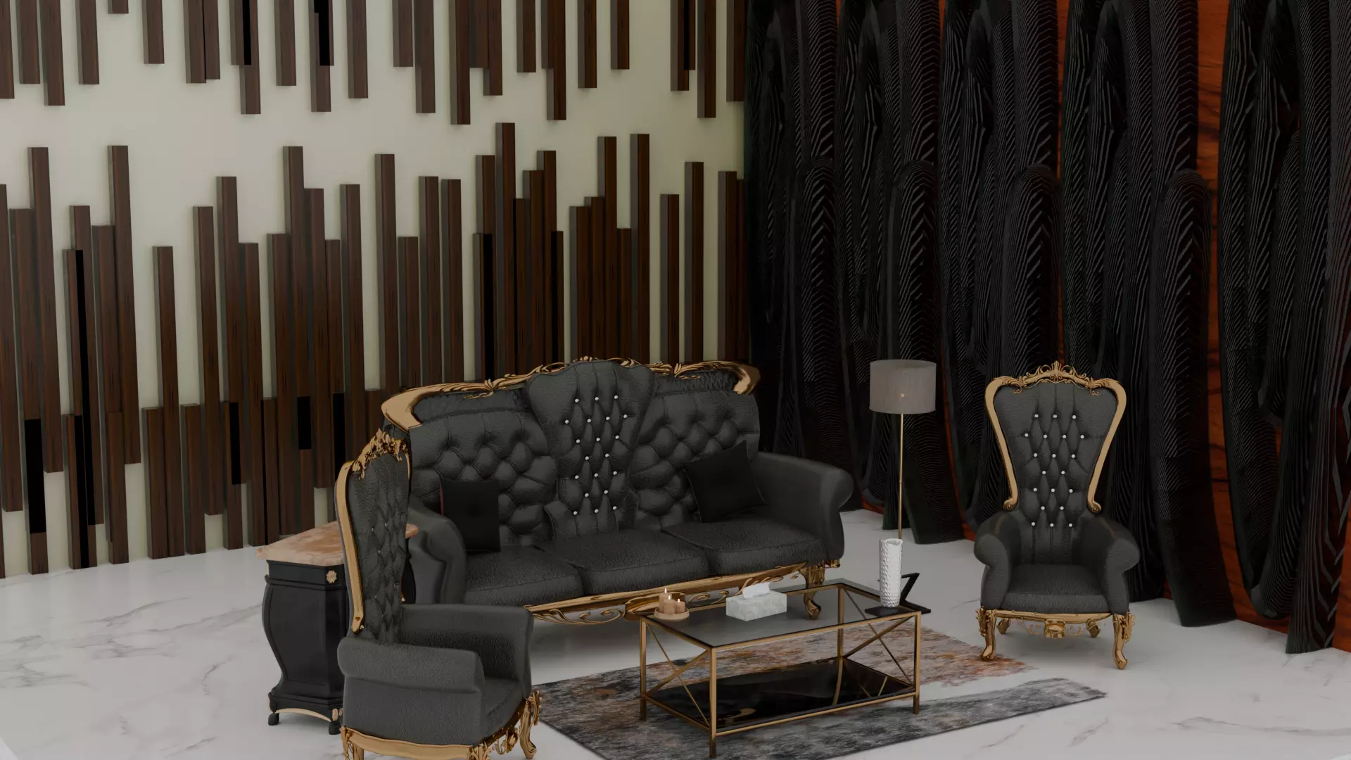 classic sofa design 3D model_0