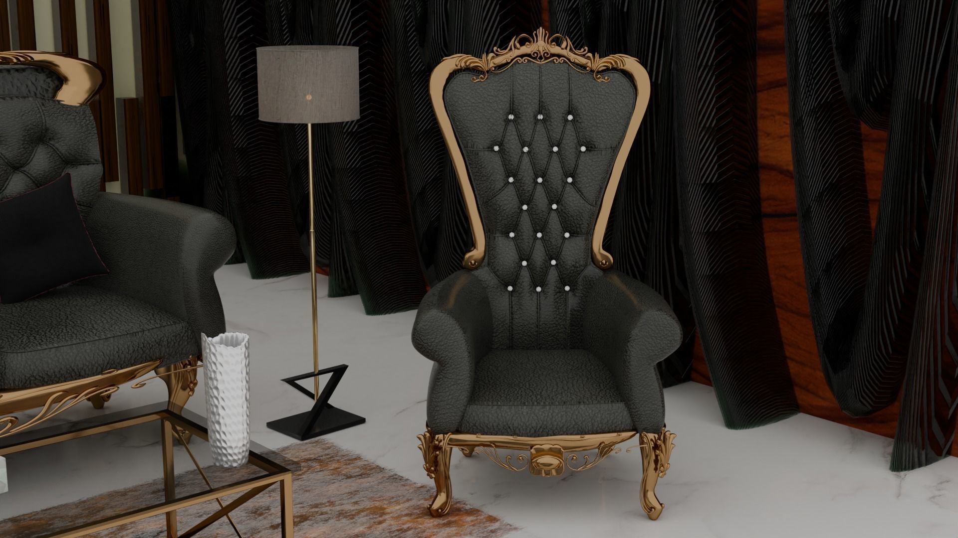 classic sofa design 3D model_7