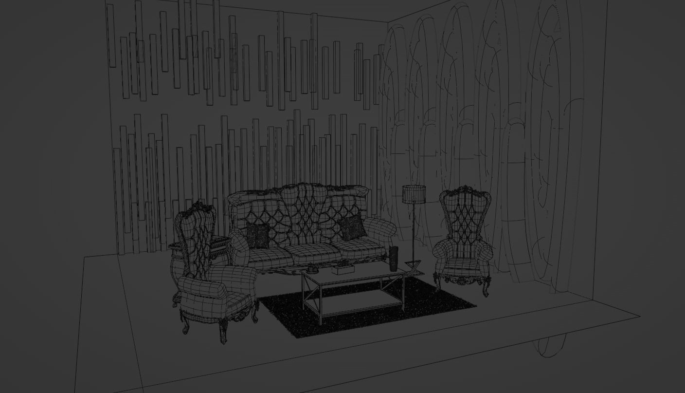 classic sofa design 3D model_12