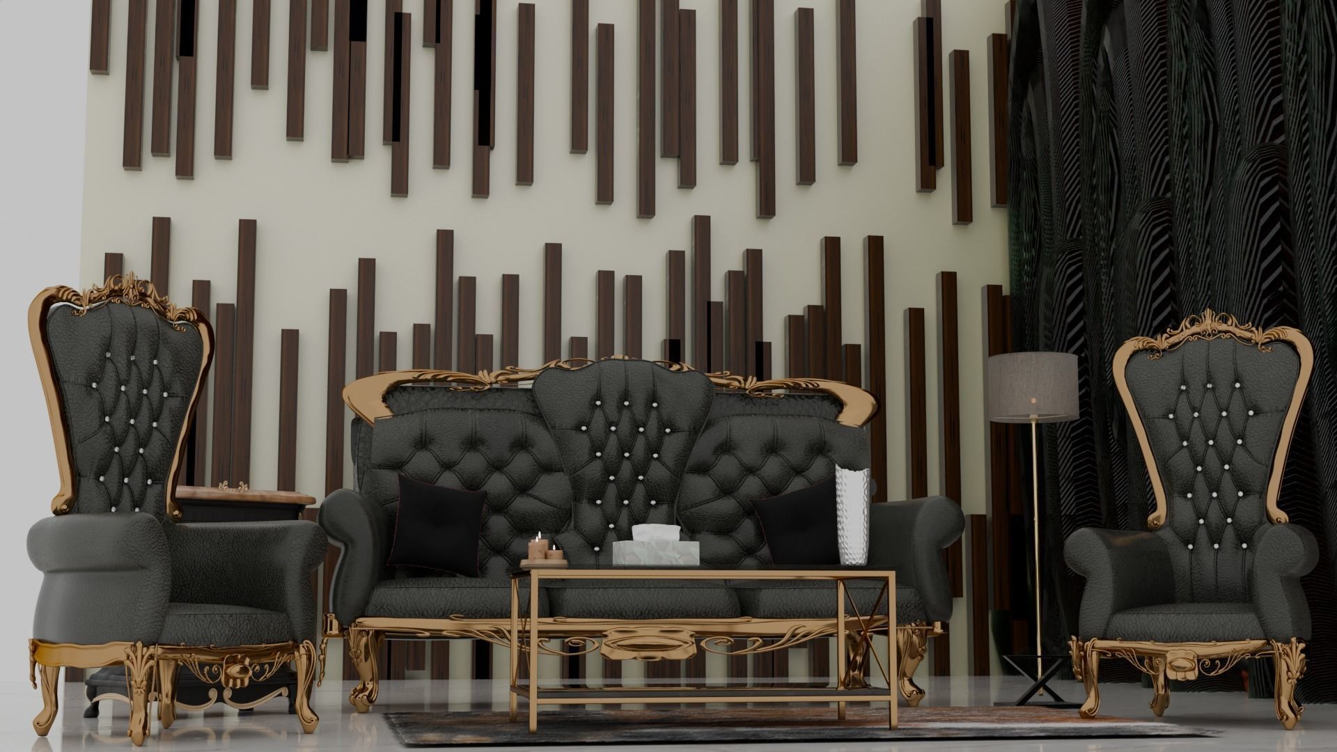 classic sofa design 3D model_4