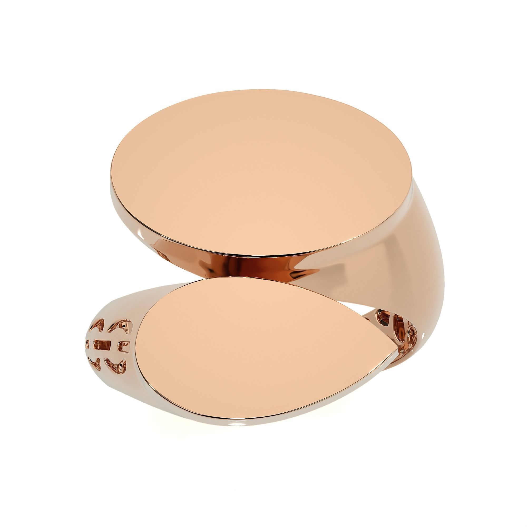 124 Dual Head Italian Diamond Cocktail Ring 3D print model_22