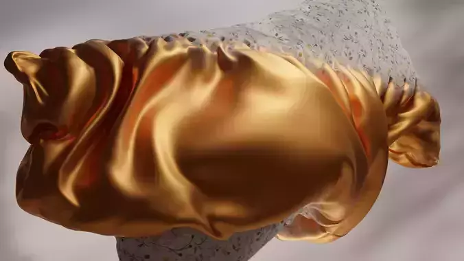 Animated Silk Pillow 3D model