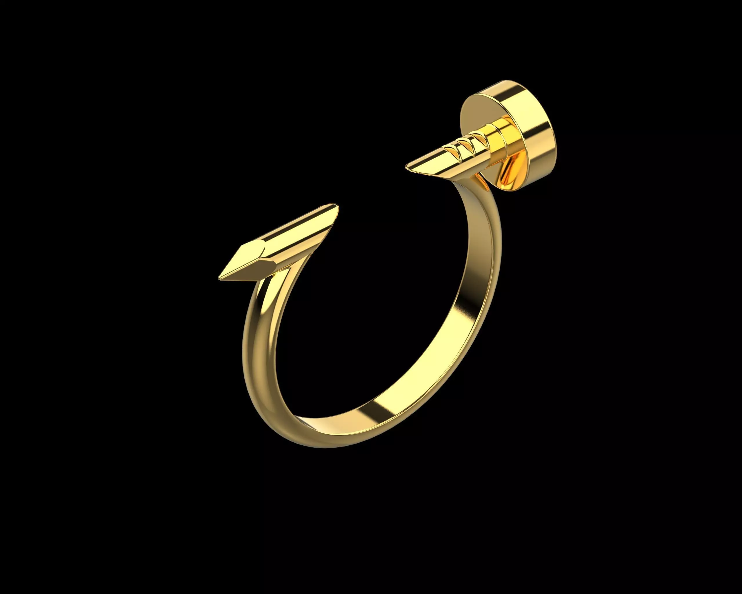 Nail Ring In the finger 19 Size N97 3D print model
