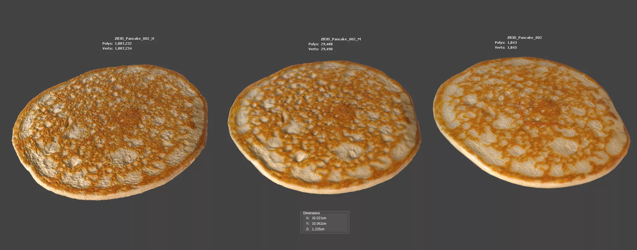 Pancake 3D model_5