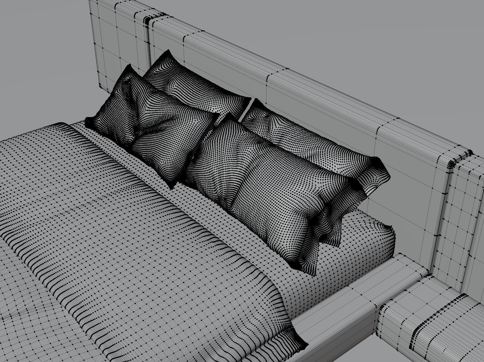 Double Bed 2 3D model_8