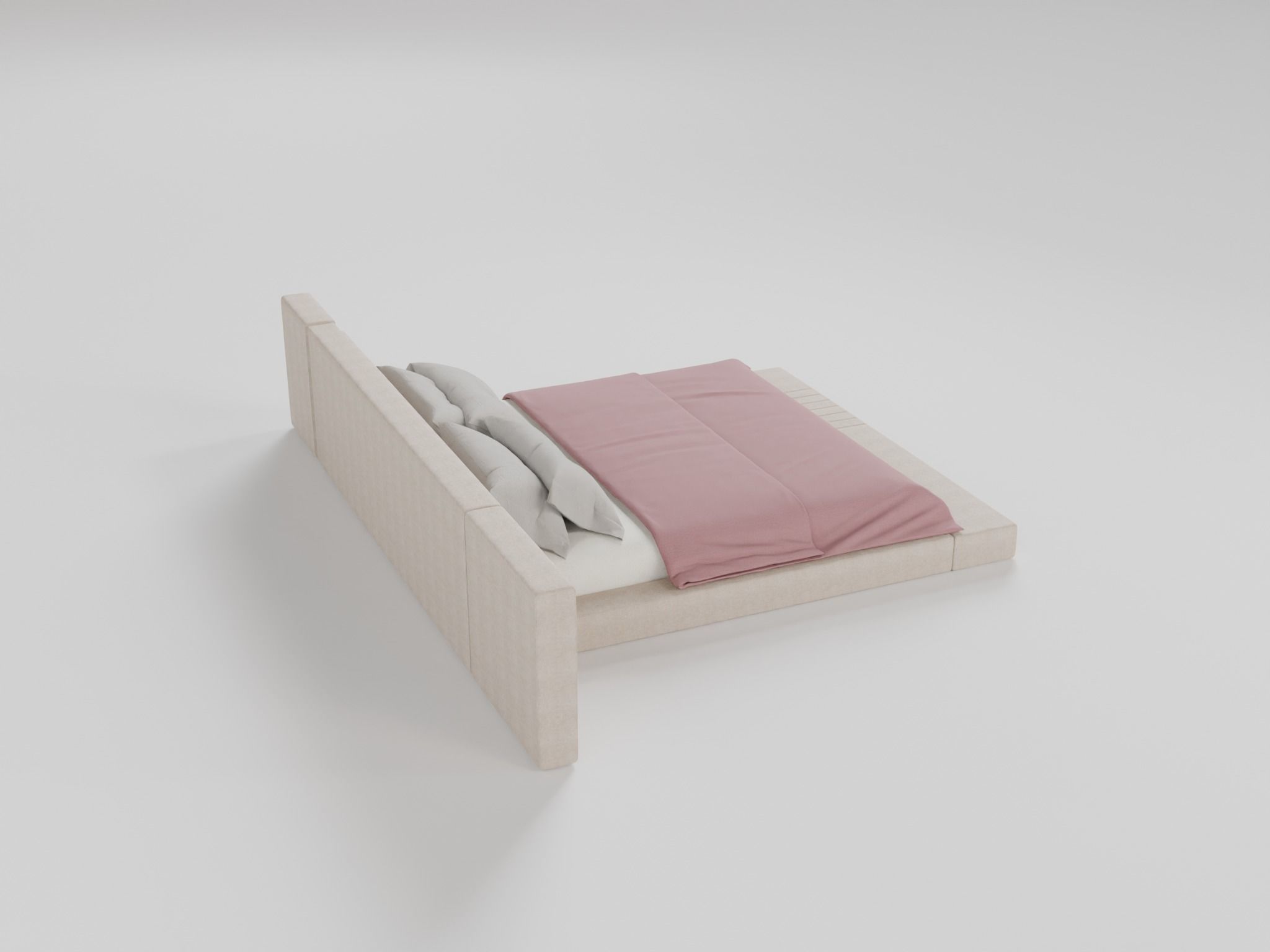Double Bed 2 3D model_5