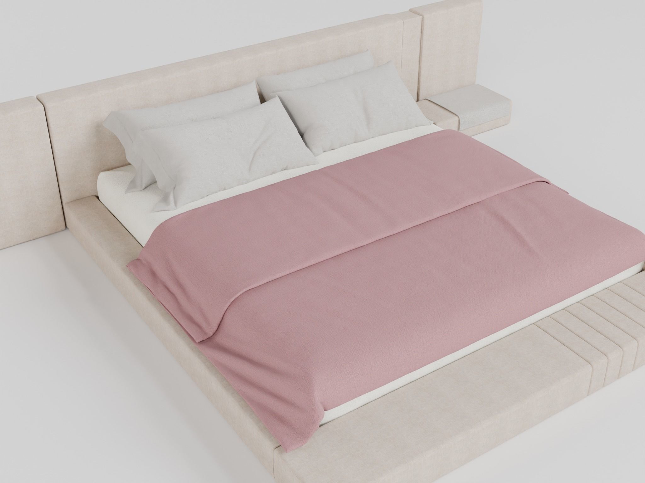 Double Bed 2 3D model_6