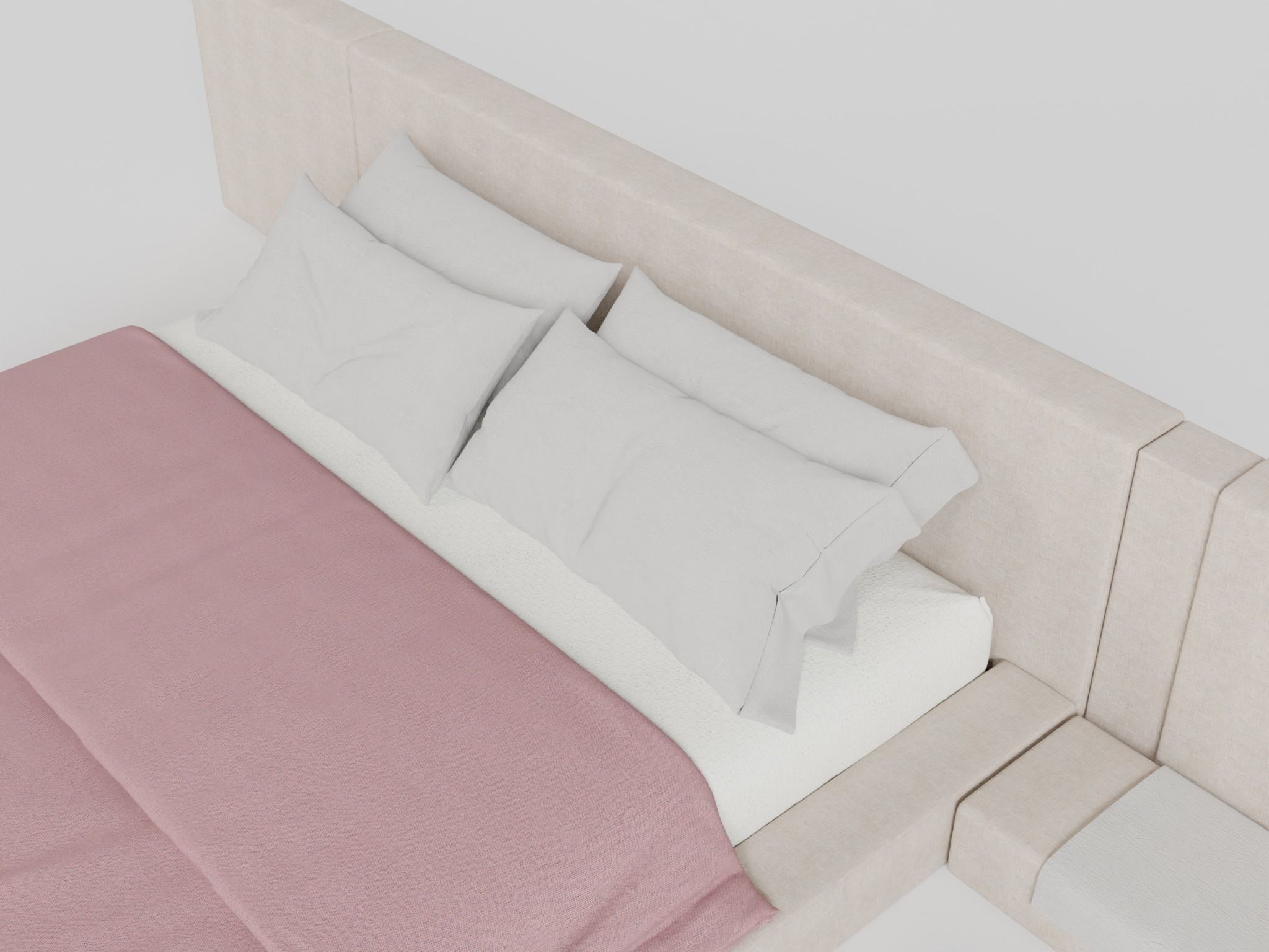 Double Bed 2 3D model_3