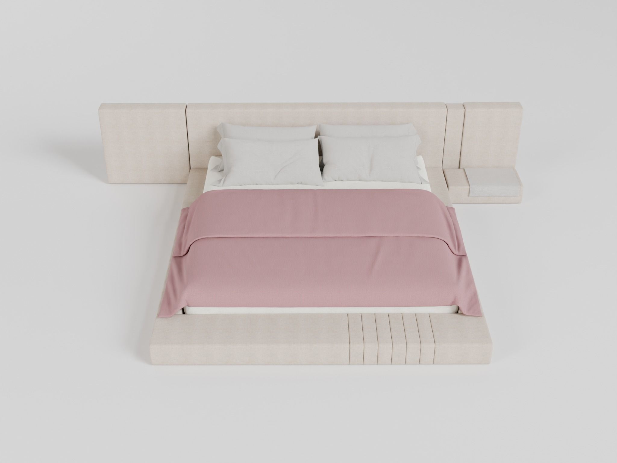 Double Bed 2 3D model_4
