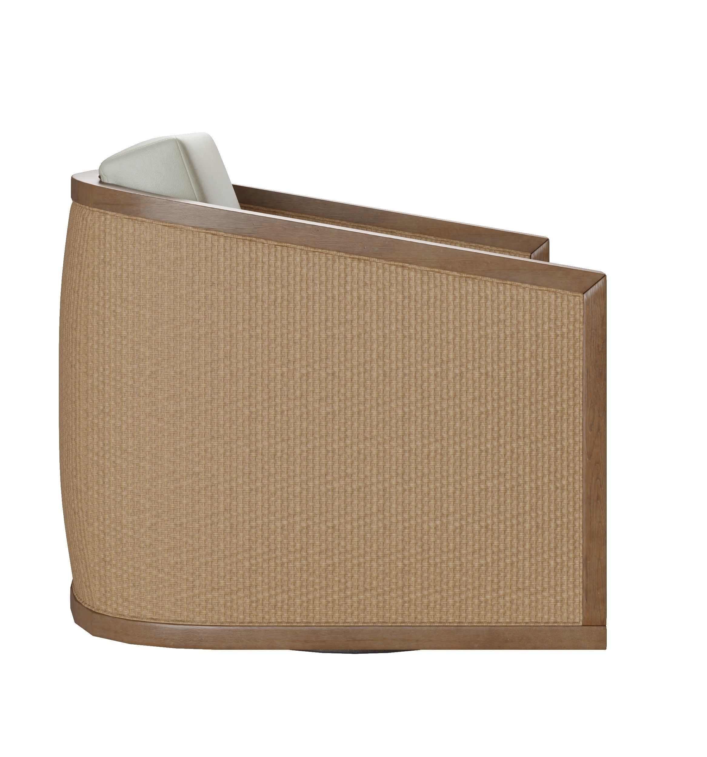 Silla giratoria con brazo de ratan  Models 3D 3D model_3