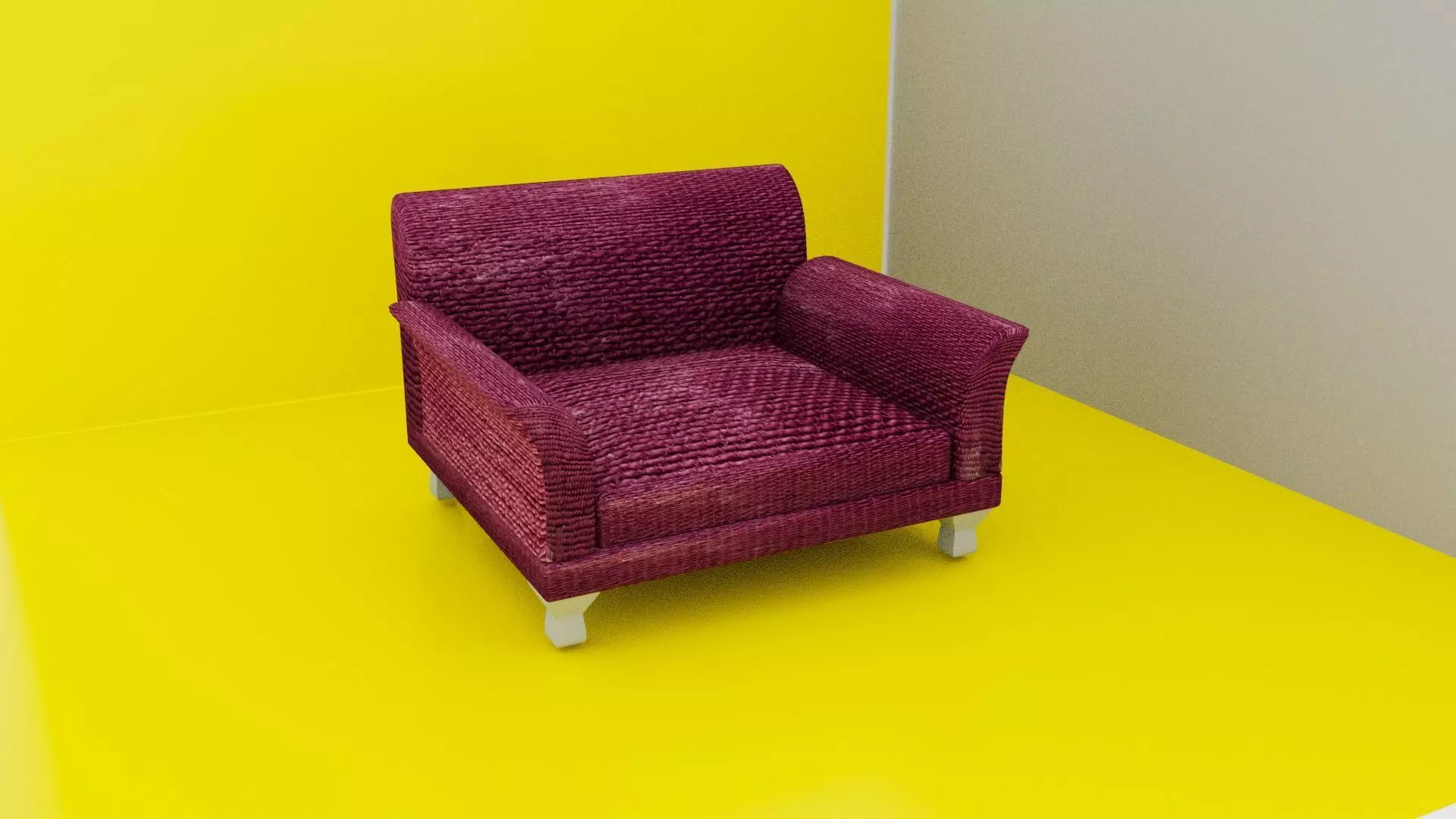 Single Sofa Free low-poly 3D model