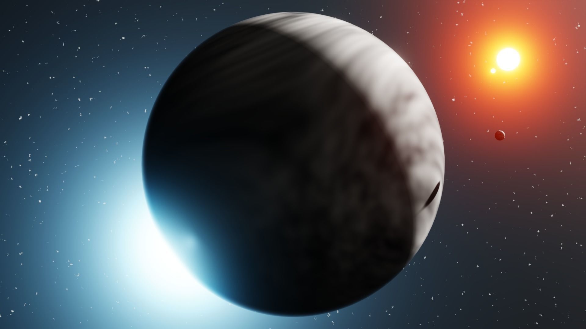 Procedural Dark Planet - Stylized Sci Fi Space World 3D model_5