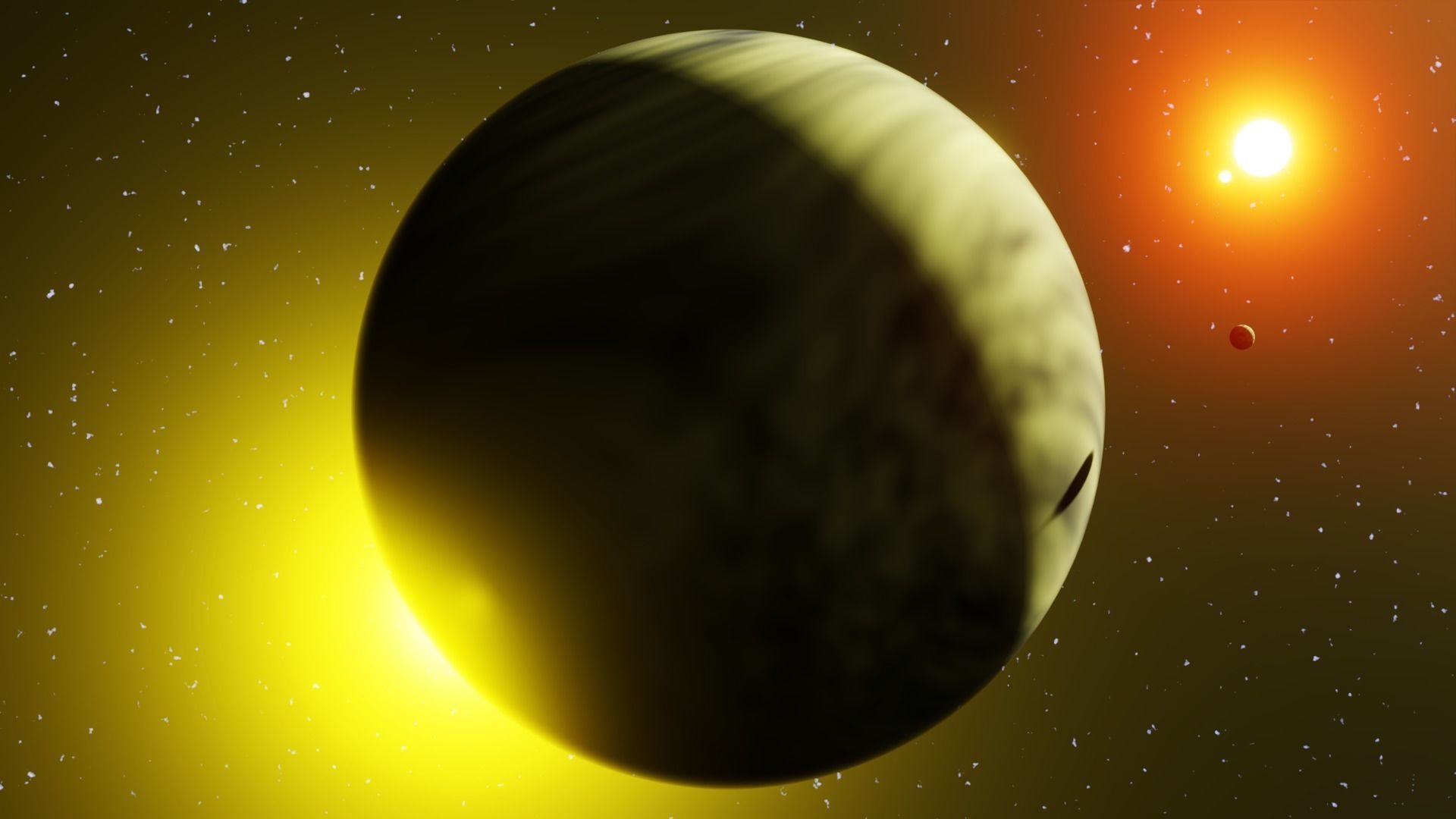 Procedural Dark Planet - Stylized Sci Fi Space World 3D model_3