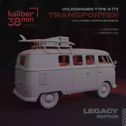 VOLKSWAGEN TYPE2 T1 TRANSPORTER AKA KOMBI CAMPER MICROBUS -  3D print model