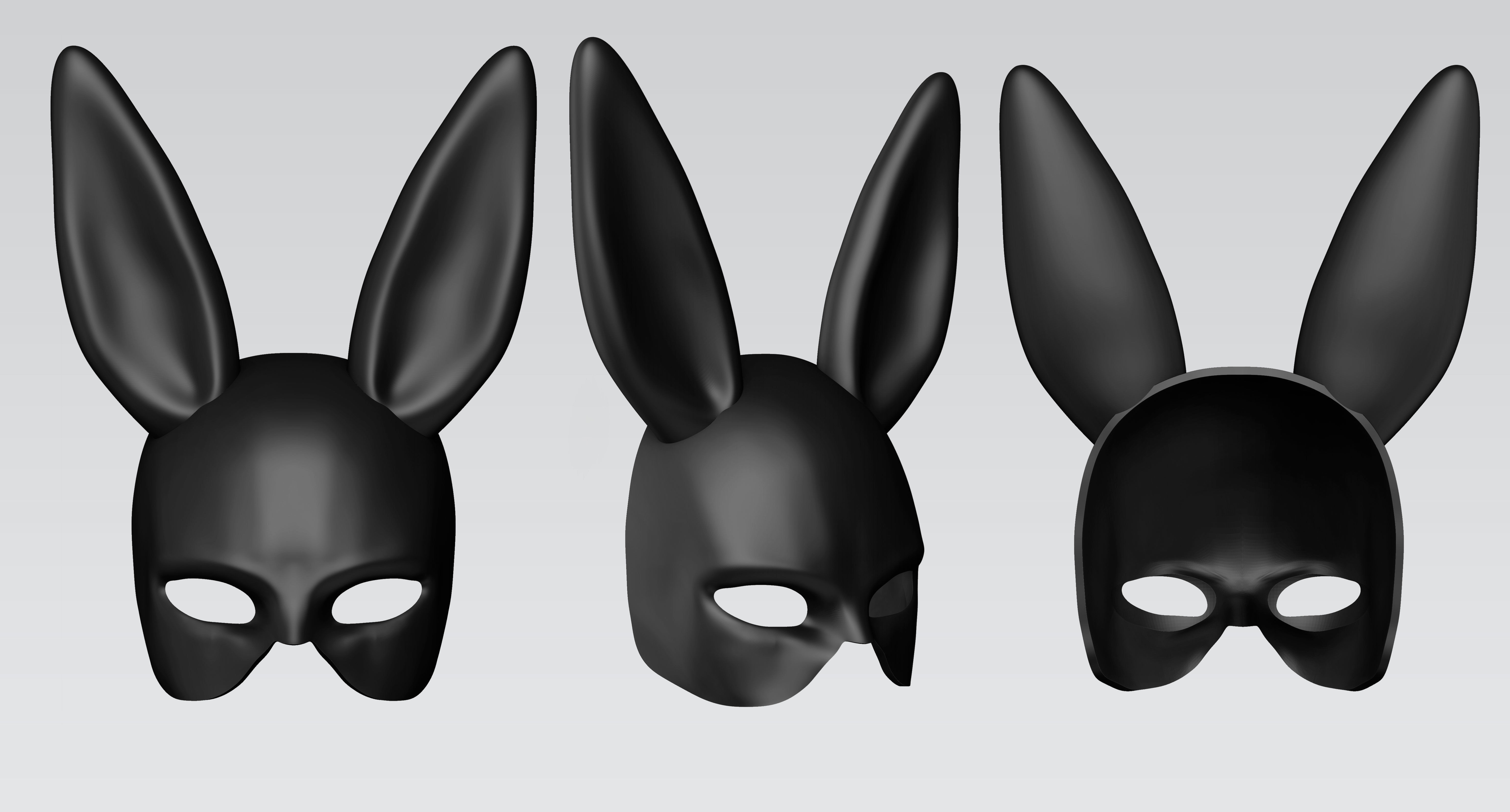 BunnyGirl Rabbit Mask Cute Bunny 3D print model_3