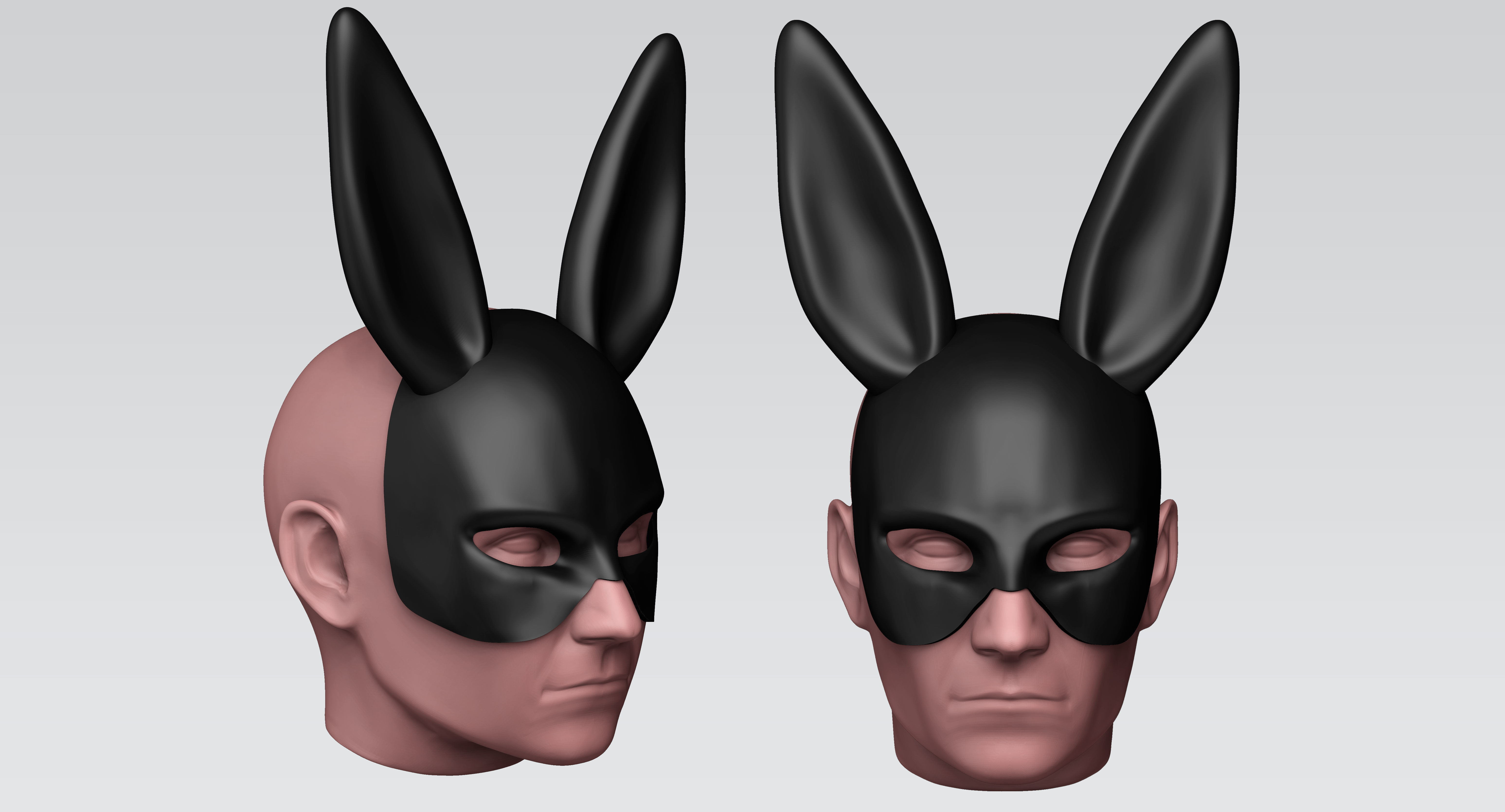 BunnyGirl Rabbit Mask Cute Bunny 3D print model_2