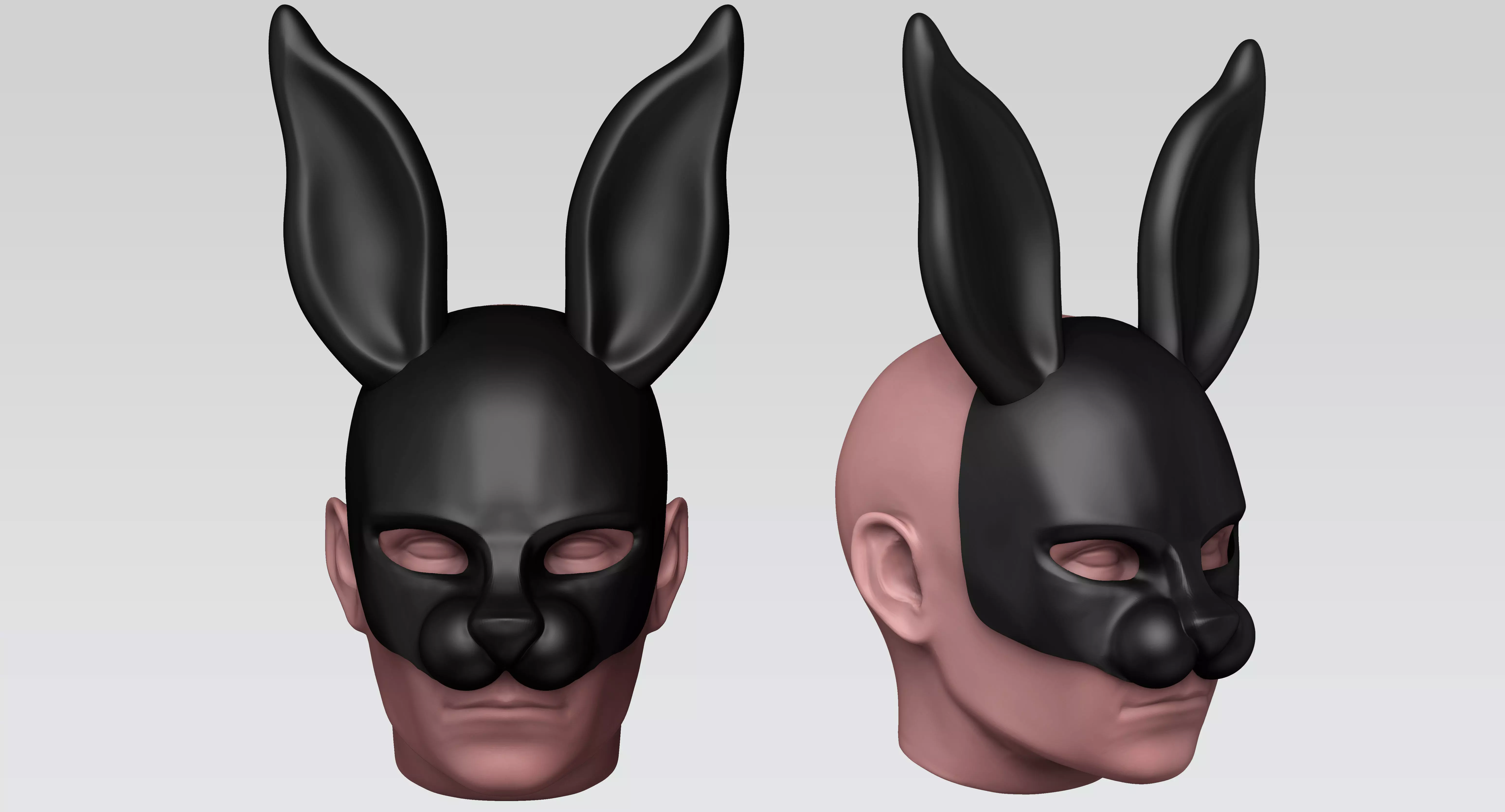 BunnyGirl Rabbit Mask Cute Bunny 3D print model_0