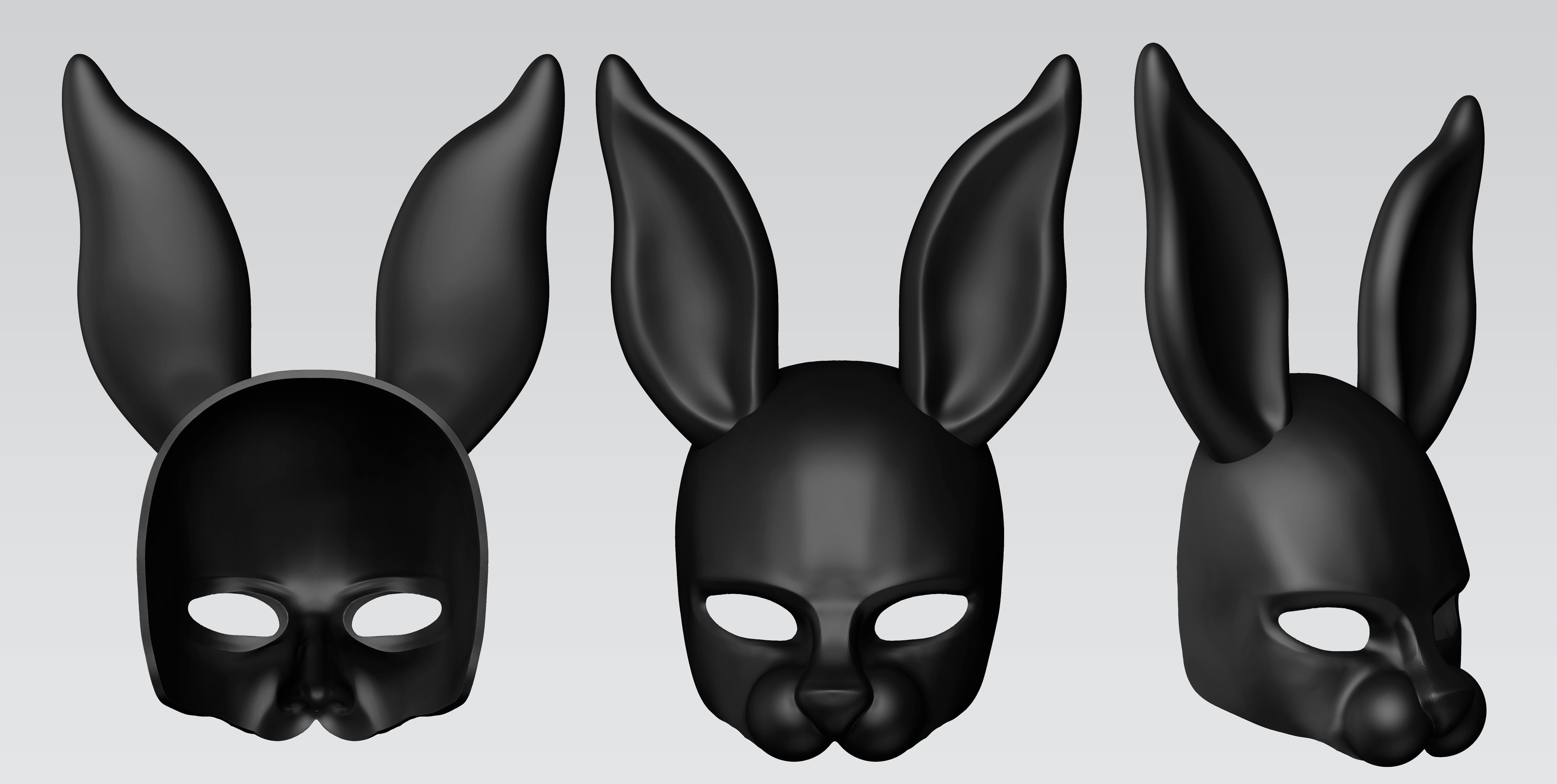 BunnyGirl Rabbit Mask Cute Bunny 3D print model_1