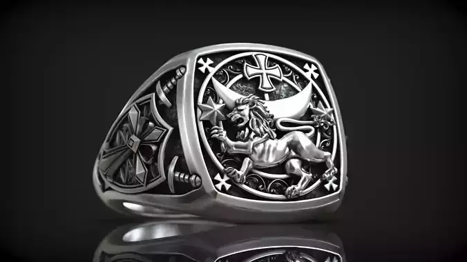 Templar Lion Seal Master Temple England Signet