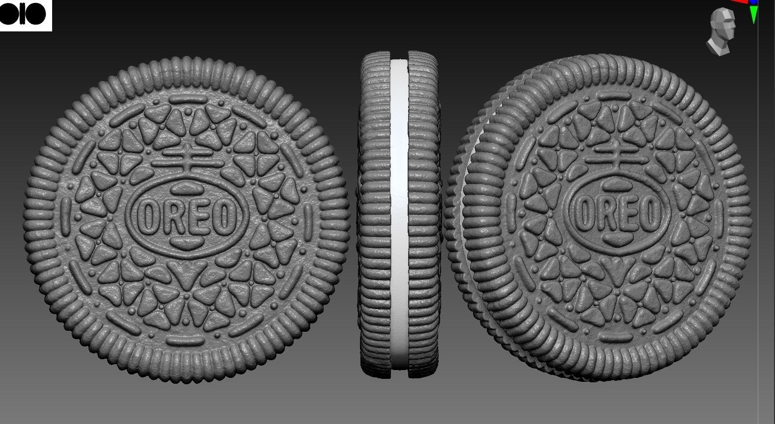 OREO REALISTA - LLAVERO 3D print model_1
