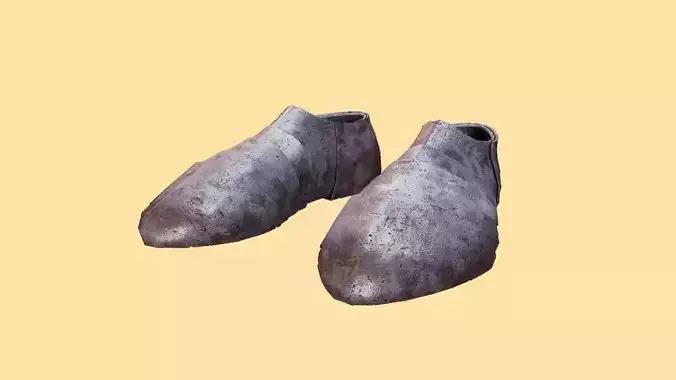 Metal boot pbr 3d model lowpoly and highpoly 3D model