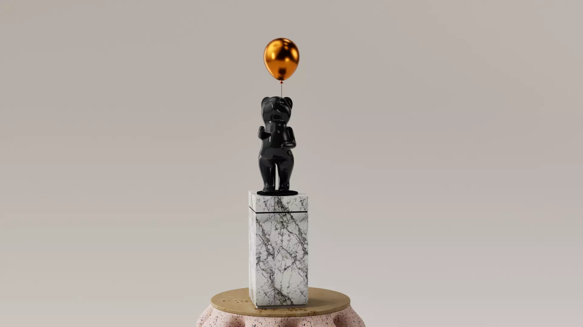 ESCULTURA - OSITO CON GLOBO 3D print model