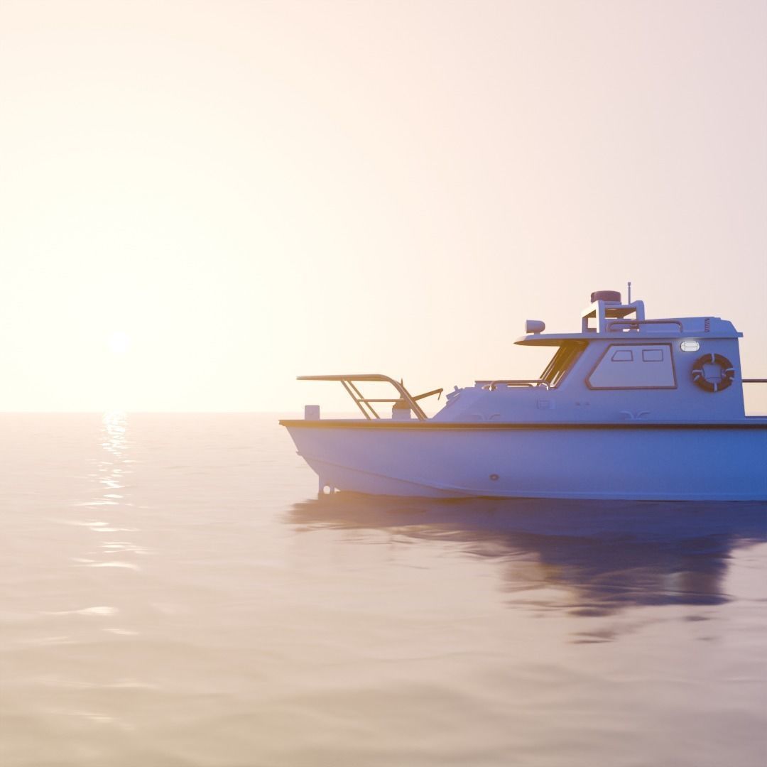 Speedboat Laep 7 Low-poly 3D model_2