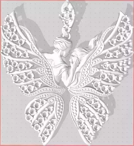 Pendiente Mariposa para Pareja 3D print model