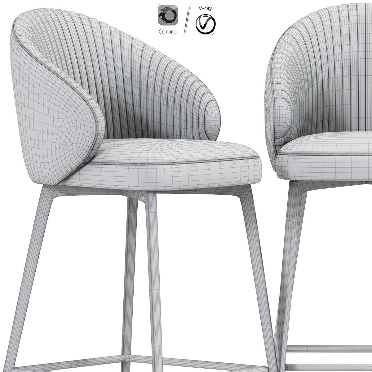 Dominic Bar Stool 3D model_2