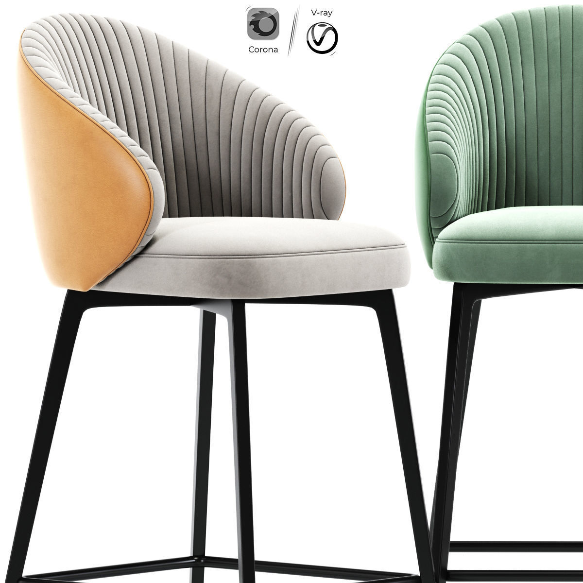 Dominic Bar Stool 3D model_1