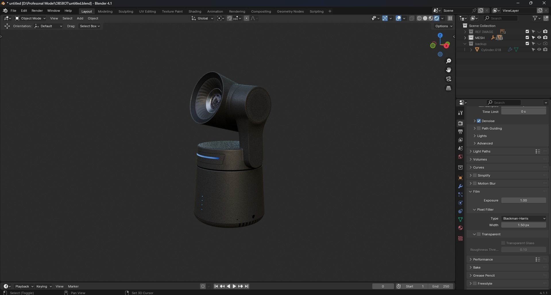 Obsbot AI-Powered 4K Camera 3D model_22