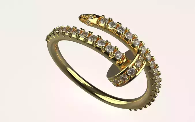 Ring Juste un Clou with diamond 