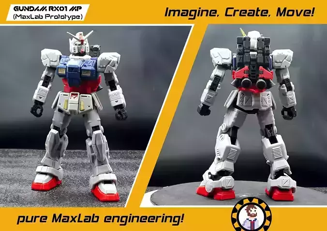 GUNDAM MAXLAB PROTOTYPE RX01 3D print model